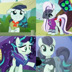 Size: 1080x1080 | Tagged: safe, derpibooru import, edit, edited screencap, editor:fluttershygram, screencap, coloratura, earth pony, pony, season 5, the mane attraction, countess coloratura, cute, equestria the land i love, female, filly, filly coloratura, image, jpeg, mare, rarabetes, singing, smiling, solo, the magic inside, the spectacle
