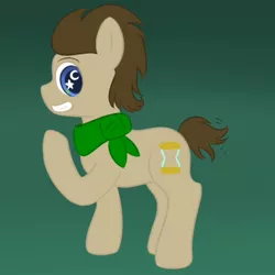 Size: 600x600 | Tagged: artist needed, safe, derpibooru import, doctor whooves, time turner, oc, oc:tantamount, pony, disguise, disguised changeling, grin, image, jpeg, smiling, solo, starry eyes, tantamount time turner, wingding eyes