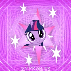 Size: 2400x2400 | Tagged: safe, artist:wooshy, derpibooru import, twilight sparkle, unicorn, abstract background, bust, cutie mark, earth wind & fire, image, png, portrait, unicorn twilight