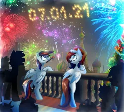 Size: 1604x1449 | Tagged: safe, artist:megabait, derpibooru import, oc, oc:katusha, pony, candy, candy cane, christmas, event announcement, food, happy new year, hat, holiday, image, jpeg, russia, santa hat