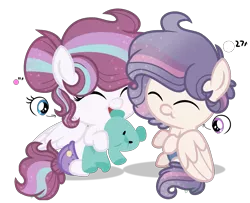 Size: 2412x1956 | Tagged: safe, artist:lightning-chaseryt, derpibooru import, oc, oc:marble starlight, oc:starry berry, pony, baby, baby pony, image, offspring, parent:pound cake, parent:princess flurry heart, parents:poundflurry, png, siblings, simple background, transparent background, twins