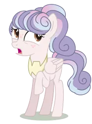 Size: 1032x1384 | Tagged: safe, artist:venomous-cookietwt, derpibooru import, oc, pegasus, pony, female, image, magical lesbian spawn, offspring, parent:cozy glow, parent:sweetie belle, parents:cozybelle, png, simple background, solo, teenager, transparent background