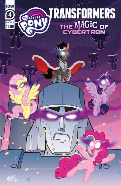 Size: 1032x1566 | Tagged: safe, artist:tonyfleecs, derpibooru import, idw, king sombra, twilight sparkle, twilight sparkle (alicorn), alicorn, earth pony, pegasus, unicorn, spoiler:comic, spoiler:the magic of cybertron04, crossover, decepticon, female, image, jpeg, male, megatron, mind control, the magic of cybertron, transformers