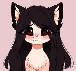 Size: 3333x3117 | Tagged: safe, artist:airiniblock, derpibooru import, oc, oc:charlène, unofficial characters only, earth pony, :3, blushing, chest fluff, cute, ear fluff, earth pony oc, eye clipping through hair, freckles, heart eyes, image, looking at you, patreon, patreon reward, png, rcf community, reward, wingding eyes