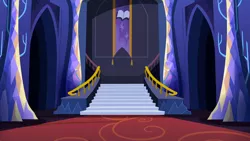 Size: 1280x720 | Tagged: safe, derpibooru import, screencap, dungeons and discords, background, image, liminal space, no pony, png, scenic ponyville, stairs, twilight's castle