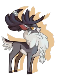 Size: 1014x1195 | Tagged: safe, artist:cocoateaworth, derpibooru import, deer, reindeer, them's fightin' herds, community related, image, looking at you, male, png, profile, simple background, solo, stronghoof hoofstrong, transparent background