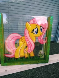 Size: 1920x2560 | Tagged: safe, artist:annuthecatgirl, derpibooru import, fluttershy, glass painting, image, jpeg, painting, solo, traditional art