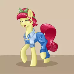 Size: 2048x2048 | Tagged: safe, artist:turtletroutstudios, derpibooru import, torque wrench, earth pony, pony, rainbow roadtrip, atorqueable, cute, eyes closed, female, high res, image, jpeg, mare, open mouth, solo