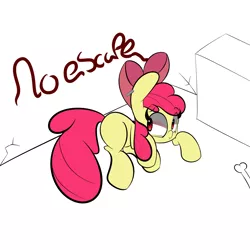 Size: 1280x1280 | Tagged: safe, artist:turtlefarminguy, derpibooru import, apple bloom, pony, bone, female, filly, image, png, solo