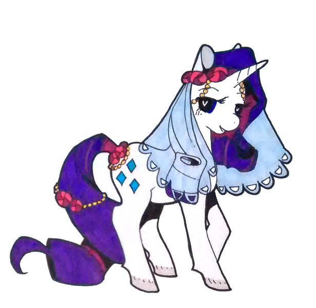 Size: 1280x1247 | Tagged: safe, alternate version, artist:aa-ko-sama, derpibooru import, rarity, pony, unicorn, colored, female, heart eyes, horn, image, jewelry, jpeg, mare, simple background, smiling, solo, unshorn fetlocks, wedding veil, white background, wingding eyes