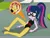 Size: 2816x2112 | Tagged: safe, artist:draymanor57, derpibooru import, sci-twi, sunset shimmer, twilight sparkle, equestria girls, bare shoulders, blushing, clothes, female, fusion, high res, image, jpeg, legs, leotard, sleeveless, strapless, wat, we have become one