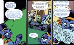 Size: 981x601 | Tagged: safe, derpibooru import, edit, idw, cactus rose, zecora, zebra, comic, crystal, image, implied genocide, ms. alegre, png, text edit