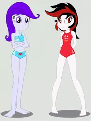 Size: 2112x2816 | Tagged: safe, derpibooru import, oc, oc:blackjack, oc:glory, fallout equestria, fallout equestria: project horizons, equestria girls, clothes, fanfic art, image, jpeg, one-piece swimsuit, swimsuit