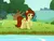 Size: 2816x2112 | Tagged: safe, artist:draymanor57, derpibooru import, oc, oc:erin olsen, oc:sunflower, unofficial characters only, earth pony, pony, fanfic:project sunflower, bag, fanfic art, female, image, jpeg, mare, river, saddle bag, show accurate, solo, water