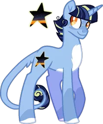 Size: 697x837 | Tagged: safe, artist:rickysocks, derpibooru import, oc, oc:dusky stars, pony, unicorn, image, male, parent:sunny skies, parent:twilight sparkle, png, simple background, solo, stallion, transparent background