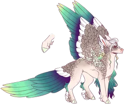 Size: 1920x1615 | Tagged: safe, artist:sleepy-nova, derpibooru import, oc, hybrid, colored wings, image, interspecies offspring, magical lesbian spawn, multicolored wings, offspring, parent:queen novo, parent:rain shine, png, simple background, solo, transparent background, wings