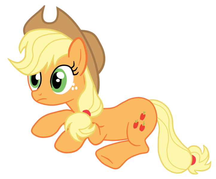 Size: 1204x1000 | Tagged: safe, artist:gmaplay, derpibooru import, applejack, earth pony, pony, spike at your service, applejack's hat, cowboy hat, female, hat, image, lying down, png, prone, simple background, solo, transparent background, vector