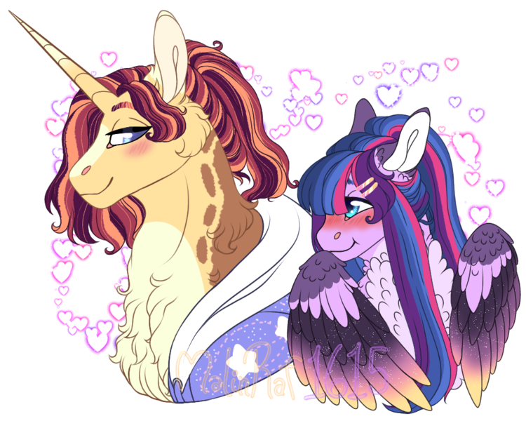 Size: 1060x848 | Tagged: safe, artist:malinraf1615, derpibooru import, oc, oc:astral moonshadow, oc:diamond wings, pegasus, pony, unicorn, bust, colored wings, image, multicolored wings, offspring, parent:flash sentry, parent:starlight glimmer, parent:sunburst, parent:twilight sparkle, parents:flashlight, parents:starburst, png, portrait, simple background, transparent background, wings