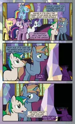 Size: 1920x3169 | Tagged: safe, artist:alexdti, derpibooru import, fluttershy, rainbow dash, rarity, starlight glimmer, twilight sparkle, twilight sparkle (alicorn), oc, oc:ale, oc:marco, oc:umberto, alicorn, pegasus, pony, unicorn, comic:quest for friendship, crying, female, high res, horn, image, jpeg, male, mare, pegasus oc, stallion, tears of fear, unicorn oc, wings