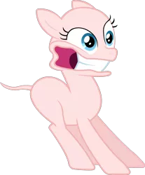 Size: 3310x4001 | Tagged: safe, artist:mehoep, derpibooru import, edit, editor:slayerbvc, vector edit, pinkie pie, earth pony, pony, bald, female, furless, furless edit, image, mare, png, shaved tail, simple background, solo, transparent background, vector