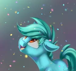 Size: 1280x1200 | Tagged: safe, artist:sketchiix3, derpibooru import, oc, unofficial characters only, earth pony, pony, confetti, gradient background, image, male, open mouth, png, solo