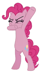 Size: 626x1051 | Tagged: safe, artist:lsalusky, derpibooru import, pinkie pie, earth pony, pony, beatboxing, bipedal, eyes closed, image, png, simple background, solo, transparent background