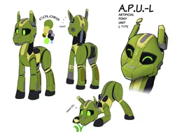 Size: 4000x3000 | Tagged: safe, artist:apuljack, derpibooru import, oc, oc:apu-l, earth pony, original species, pony, robot, image, png, solo