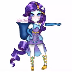 Size: 1080x1080 | Tagged: safe, alternate version, artist:_jytte.draw_, derpibooru import, rarity, equestria girls, equestria girls series, forgotten friendship, background removed, bedroom eyes, blushing, clothes, dress, ethereal mane, evening gloves, eyelashes, gloves, hand on hip, image, jpeg, long gloves, pointing, signature, simple background, smiling, solo, starry mane, super ponied up, white background