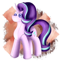 Size: 1316x1316 | Tagged: safe, artist:thebenalpha, derpibooru import, starlight glimmer, pony, unicorn, button eyes, female, image, mare, plushie, plushification, png, simple background, solo, transparent background