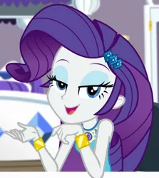 Size: 597x669 | Tagged: safe, derpibooru import, screencap, rarity, camping must-haves, equestria girls, equestria girls series, spoiler:eqg series (season 2), cropped, image, png, solo