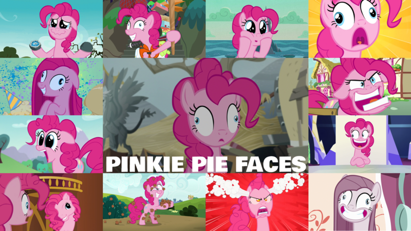 Size: 1280x720 | Tagged: safe, derpibooru import, edit, edited screencap, editor:quoterific, screencap, king grover, pinkie pie, earth pony, pony, father knows beast, filli vanilli, party of one, party pooped, ppov, rock solid friendship, secrets and pies, the last roundup, the lost treasure of griffonstone, the mane attraction, the maud couple, too many pinkie pies, yakity-sax, :o, angry, bipedal, cute, cute puppy dog eyes, derp, derp face, diapinkes, faic, female, floppy ears, g1 face, g3 faic, grin, gritted teeth, image, lifejacket, mare, open mouth, pinkamena diane pie, pinkie being pinkie, png, puppy dog eyes, sad, sadorable, self ponidox, smiling, solo, teeth, twilight's castle, wavy mouth