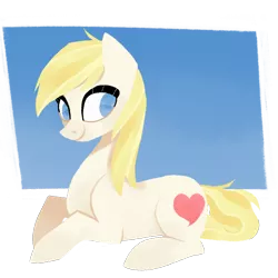 Size: 2800x2800 | Tagged: safe, artist:overthemaginot, derpibooru import, oc, oc:aryanne, unofficial characters only, blonde, colored, derpibooru exclusive, female, full body, image, lineless, png, simple background, wrong cutie mark
