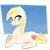 Size: 2800x2800 | Tagged: safe, artist:overthemaginot, derpibooru import, oc, oc:aryanne, unofficial characters only, blonde, colored, derpibooru exclusive, female, full body, image, lineless, png, simple background, wrong cutie mark