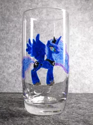 Size: 1024x1366 | Tagged: safe, alternate version, artist:malte279, derpibooru import, princess luna, craft, glass engraving, glass painting, image, jpeg