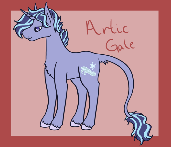 Size: 1750x1500 | Tagged: safe, artist:misskanabelle, derpibooru import, oc, oc:arctic gale, unofficial characters only, pony, unicorn, abstract background, image, leonine tail, magical lesbian spawn, male, offspring, parent:starlight glimmer, parent:twilight sparkle, parents:twistarlight, png, signature, solo, stallion, unshorn fetlocks