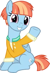 Size: 3433x4986 | Tagged: safe, artist:chainchomp2, derpibooru import, windy whistles, pegasus, pony, absurd resolution, cute, female, image, mare, png, simple background, sitting, smiling, solo, transparent background, vector, waving, windybetes