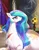 Size: 1888x2439 | Tagged: safe, artist:chigusa, princess celestia, alicorn, pony, butt, dialogue, female, flower, image, mare, png, quill, scroll, solo, sunbutt, sunflower, vase