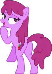 Size: 1681x2373 | Tagged: safe, alternate version, artist:thatusualguy06, derpibooru import, berry punch, berryshine, earth pony, pony, bedroom eyes, berry butt, butt, female, image, mare, open mouth, plot, png, simple background, solo, transparent background, vector