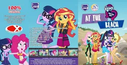 Size: 2012x1035 | Tagged: safe, derpibooru import, applejack, fluttershy, pinkie pie, rainbow dash, rarity, sci-twi, spike, spike the regular dog, sunset shimmer, tank, twilight sparkle, zephyr breeze, dog, aww... baby turtles, blue crushed, equestria girls, equestria girls series, friendship math, lost and found, the salty sails, turf war, unsolved selfie mysteries, x marks the spot, at the beach, beach, bikini, clothes, dvd cover, humane five, humane seven, humane six, image, jpeg, one-piece swimsuit, perdana record, pt. musik perdana kreativa, swimsuit, to hot to handle, wetsuit