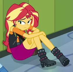 Size: 685x676 | Tagged: safe, derpibooru import, screencap, sunset shimmer, trixie, equestria girls, equestria girls series, forgotten friendship, cropped, image, png