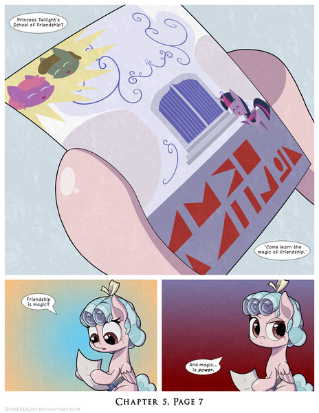 Size: 1200x1552 | Tagged: safe, artist:deusexequus, derpibooru import, cozy glow, twilight sparkle, twilight sparkle (alicorn), alicorn, pegasus, pony, comic:fix, freckles, image, implied school of friendship, png, speech bubble