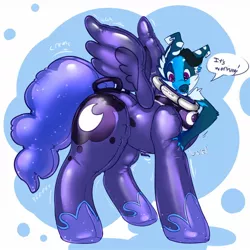 Size: 1280x1280 | Tagged: suggestive, artist:bose, princess luna, inflatable pony, latex pony, original species, rubber pony, abstract background, furry, furry to pony, handles, image, inanimate tf, inflatable, jpeg, latex, latex skin, latex suit, pool toy, reaching out, rubber, simple background, solo, spread wings, squeezing, transformation, transformation ring, transgender transformation, white background, wings