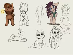 Size: 4000x3008 | Tagged: safe, artist:miokomata, derpibooru import, fluttershy, oc, oc:coffee, oc:slumber tea, bat pony, pegasus, pony, semi-anthro, unicorn, bat pony oc, bat wings, bits, blushing, butt, clothes, cute, female, floppy ears, freckles, freckleshy, glowing horn, high res, horn, image, jpeg, levitation, lying down, magic, mare, plot, prone, scarf, sitting, sketch, sploot, telekinesis, wings