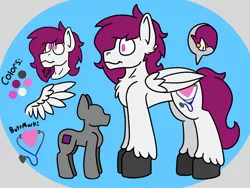 Size: 2976x2232 | Tagged: safe, artist:drheartdoodles, derpibooru import, oc, oc:dr.heart, clydesdale, pegasus, pony, background pony, chest fluff, dock, dock piercing, fluffy, image, male, piercing, png, reference sheet, size difference, smiling, stallion