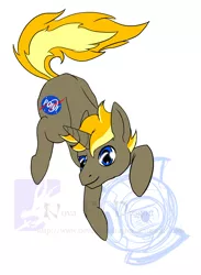 Size: 1280x1748 | Tagged: artist needed, safe, derpibooru import, oc, oc:roger houston, pony, unicorn, image, jpeg, male, portal (valve), solo, space core, stallion