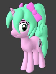 Size: 553x729 | Tagged: safe, derpibooru import, oc, oc:magicalmysticva, pony, unicorn, 3d, 3d pony, bow, downloadable, downloadable content, green eyes, image, microphone cutie mark, model, pigtails, pink pony, png, pony model, source filmmaker, twintails
