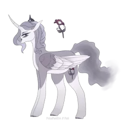 Size: 2000x2000 | Tagged: safe, artist:pokaparida, derpibooru import, princess luna, alicorn, pony, alternate design, female, frown, high res, image, looking at you, mare, png, simple background, solo, transparent background