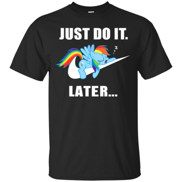 Size: 1155x1155 | Tagged: safe, derpibooru import, rainbow dash, pegasus, pony, clothes, cute, dashabetes, eyes closed, female, image, just do it, mare, merchandise, nike, onomatopoeia, open mouth, png, procrastination, shirt, simple background, sleeping, solo, sound effects, t-shirt, transparent background, zzz