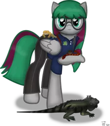 Size: 1747x2006 | Tagged: safe, artist:99999999000, derpibooru import, oc, oc:cwe, oc:li anna, unofficial characters only, frog, gecko, iguana, leopard gecko, lizard, pegasus, pony, snake, toad, clothes, glasses, image, pet, png, simple background, solo, transparent background
