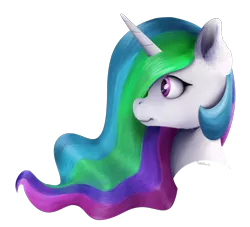 Size: 2420x2200 | Tagged: safe, artist:shadowblazearts, derpibooru import, princess celestia, alicorn, pony, bust, female, image, png, portrait, profile, simple background, solo, transparent background